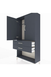 Arges Dolap Tek Raflı 2 Çekmeceli Tek Askılı 88x30x163 - S21M152V5A