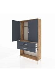 Arges Dolap Tek Raflı 2 Çekmeceli Tek Askılı 88x30x163 - S21M152V8A
