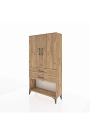 Arges Dolap Tek Raflı 2 Çekmeceli Tek Askılı 88x30x163 - S21M152V9A