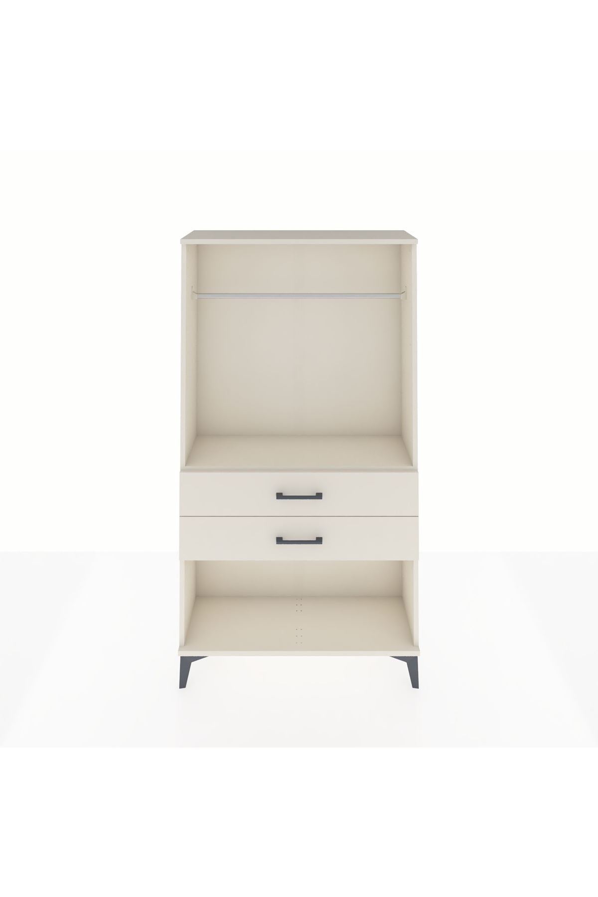 Arges Dolap Tek Raflı 2 Çekmeceli Tek Askılı 88x30x163 - S21M153V1A