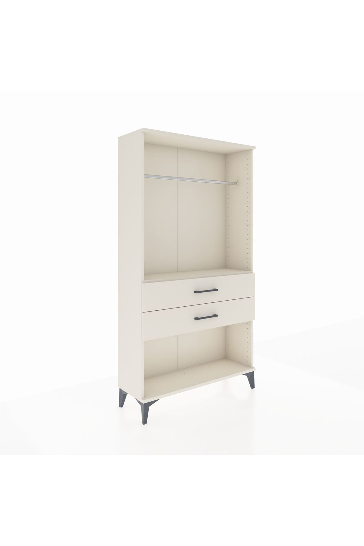 Arges Dolap Tek Raflı 2 Çekmeceli Tek Askılı 88x30x163 - S21M153V1A