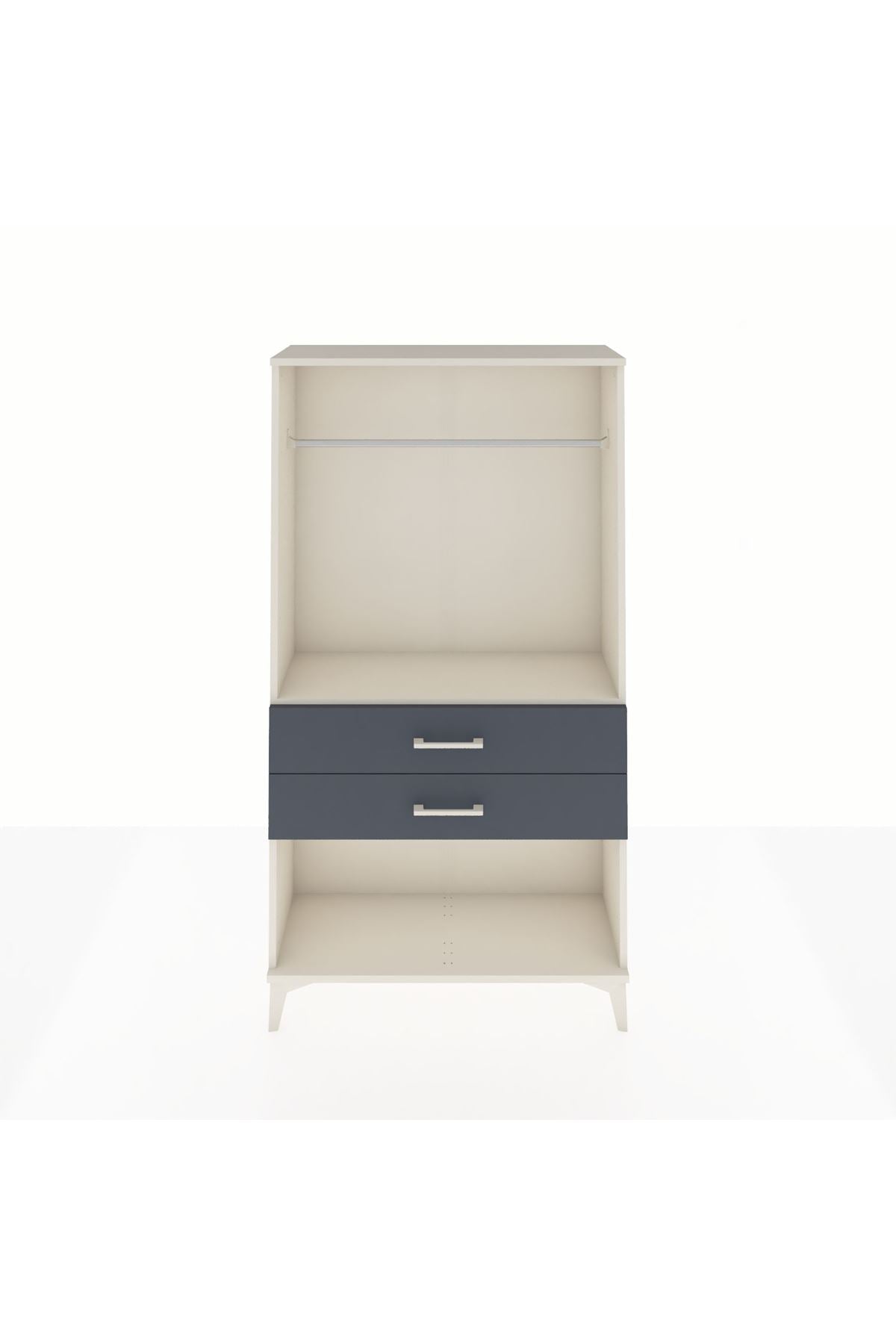Arges Dolap Tek Raflı 2 Çekmeceli Tek Askılı 88x30x163 - S21M153V2A
