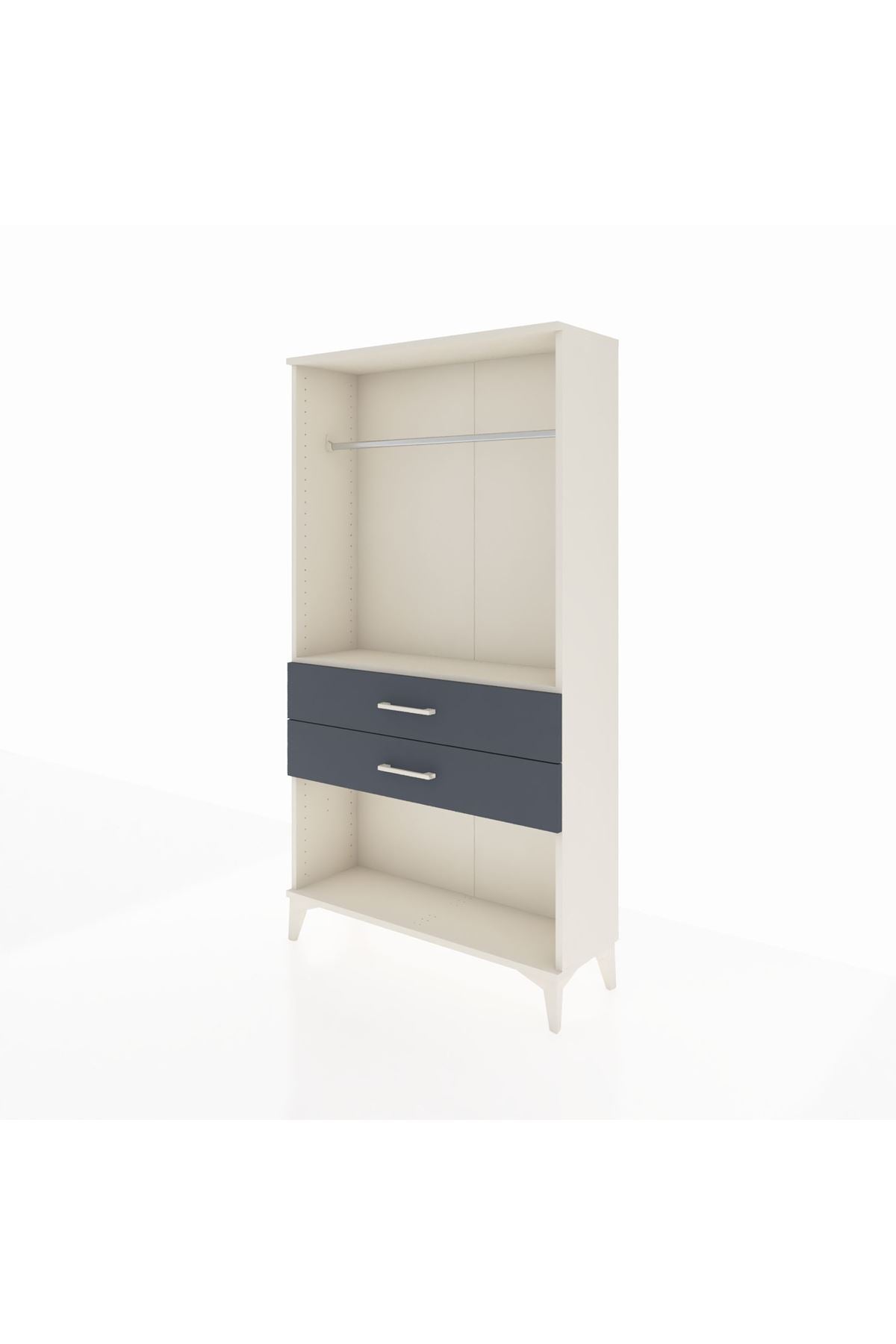 Arges Dolap Tek Raflı 2 Çekmeceli Tek Askılı 88x30x163 - S21M153V2A