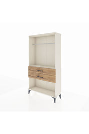Arges Dolap Tek Raflı 2 Çekmeceli Tek Askılı 88x30x163 - S21M153V3A