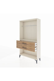 Arges Dolap Tek Raflı 2 Çekmeceli Tek Askılı 88x30x163 - S21M153V3A