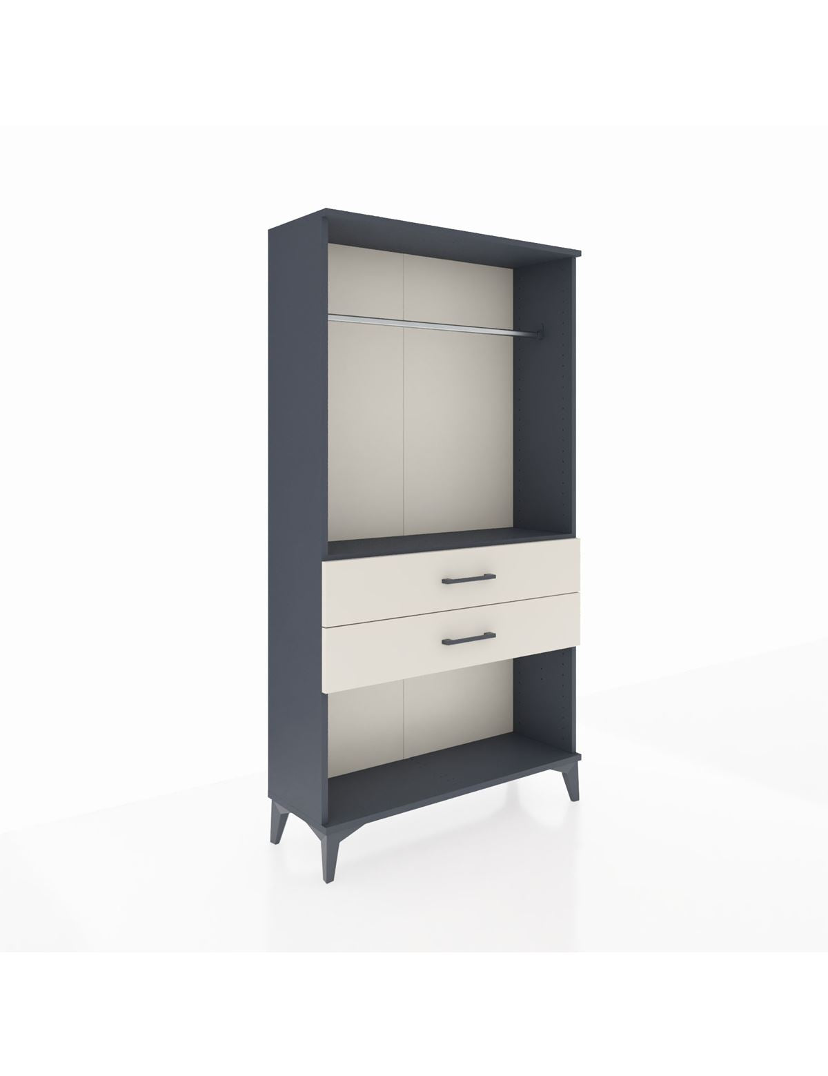 Arges Dolap Tek Raflı 2 Çekmeceli Tek Askılı 88x30x163 - S21M153V4A