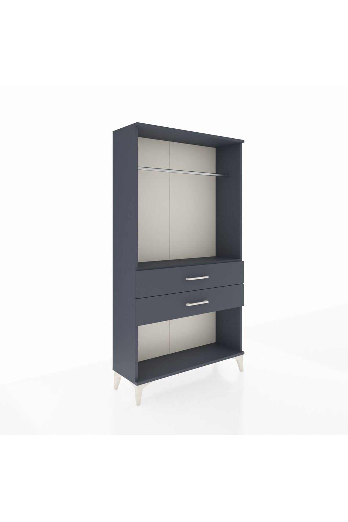 Arges Dolap Tek Raflı 2 Çekmeceli Tek Askılı 88x30x163 - S21M153V5A