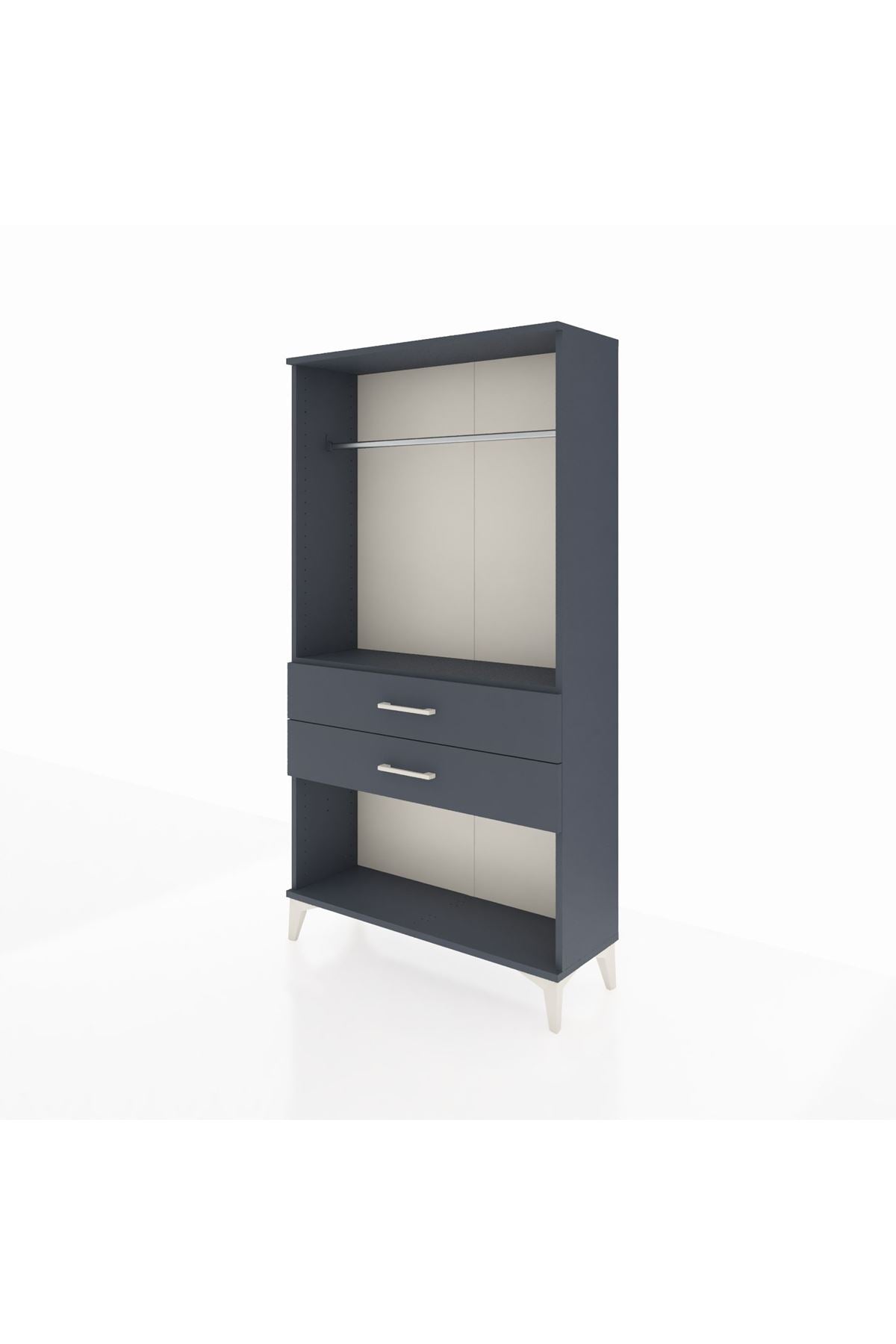 Arges Dolap Tek Raflı 2 Çekmeceli Tek Askılı 88x30x163 - S21M153V5A