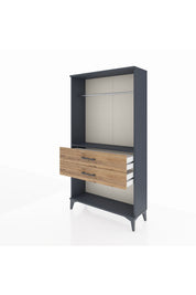Arges Dolap Tek Raflı 2 Çekmeceli Tek Askılı 88x30x163 - S21M153V6A