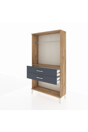 Arges Dolap Tek Raflı 2 Çekmeceli Tek Askılı 88x30x163 - S21M153V8A