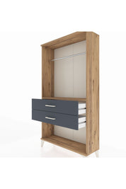 Arges Dolap Tek Raflı 2 Çekmeceli Tek Askılı 88x30x163 - S21M153V8A