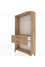Arges Dolap Tek Raflı 2 Çekmeceli Tek Askılı 88x30x163 - S21M153V9A