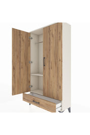 Arges Dolap 2 Raflı Tek Çekmeceli Tek Askılı 88x30x163 - S21M154V3A