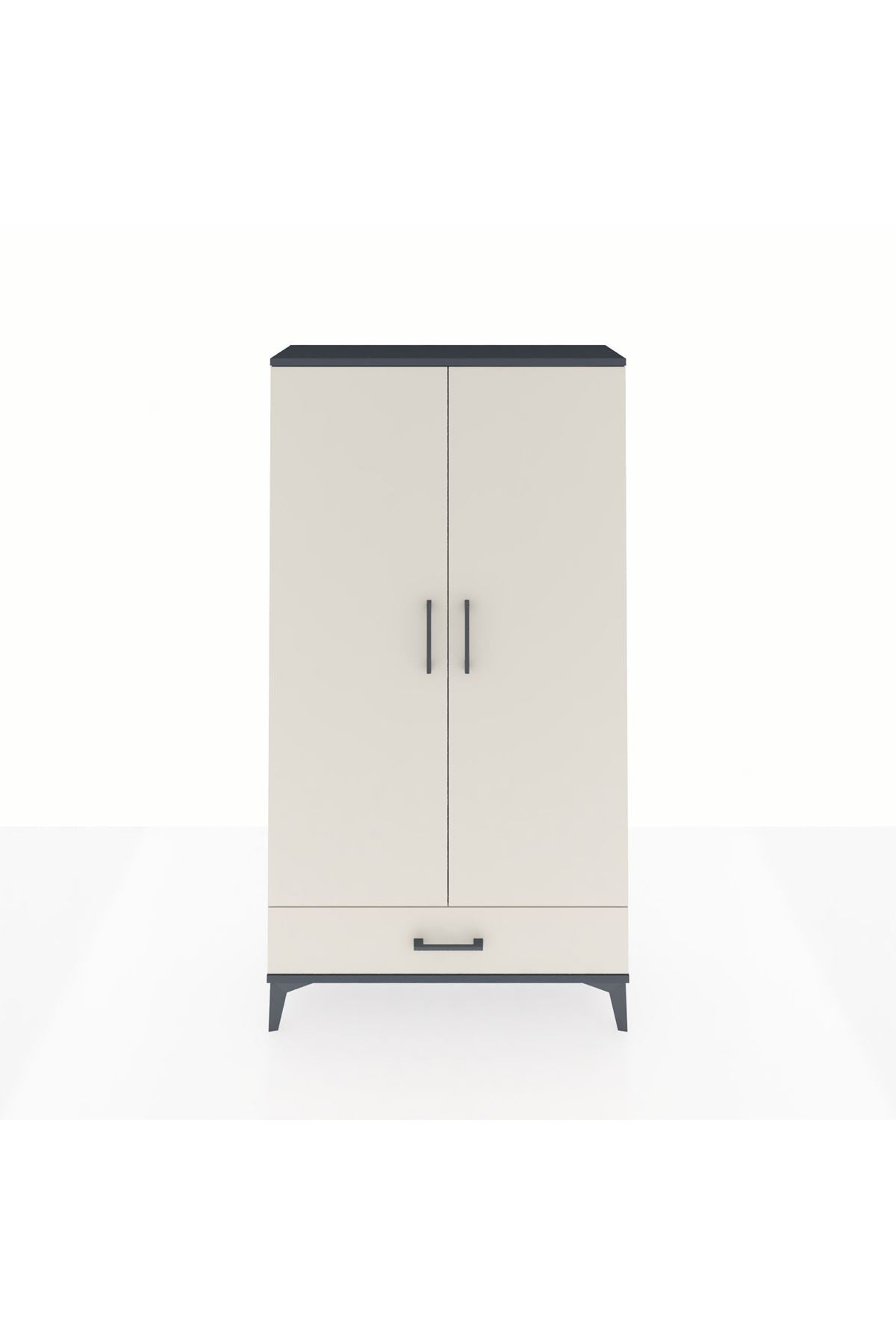 Arges Dolap 2 Raflı Tek Çekmeceli Tek Askılı 88x30x163 - S21M154V4A