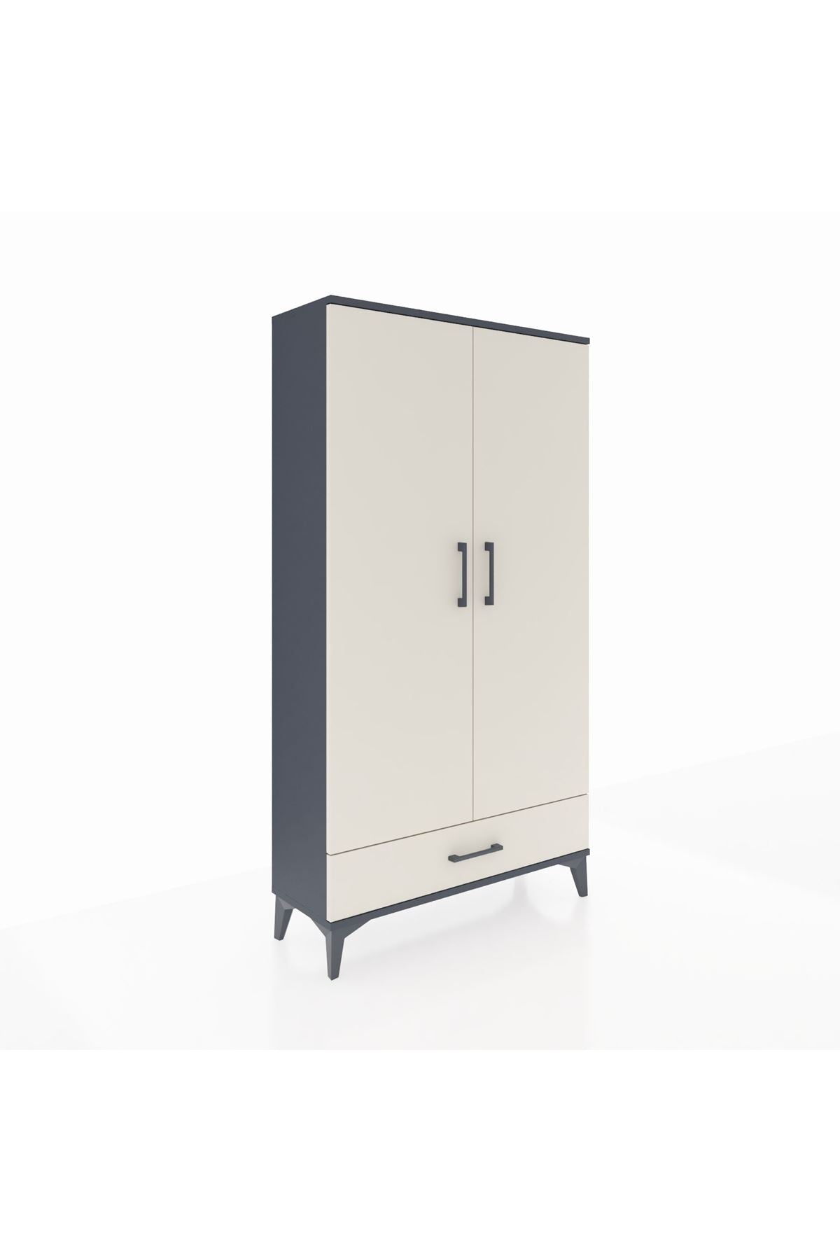 Arges Dolap 2 Raflı Tek Çekmeceli Tek Askılı 88x30x163 - S21M154V4A