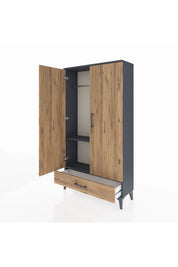 Arges Dolap 2 Raflı Tek Çekmeceli Tek Askılı 88x30x163 - S21M154V6A