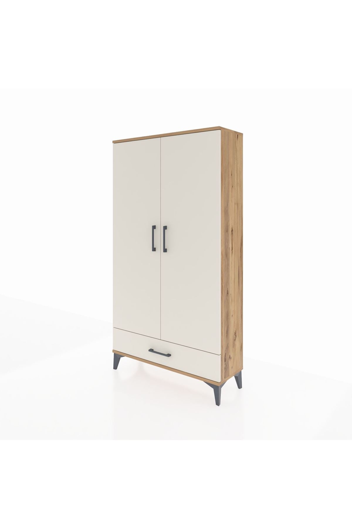 Arges Dolap 2 Raflı Tek Çekmeceli Tek Askılı 88x30x163 - S21M154V7A