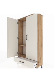 Arges Dolap 2 Raflı Tek Çekmeceli Tek Askılı 88x30x163 - S21M154V7A