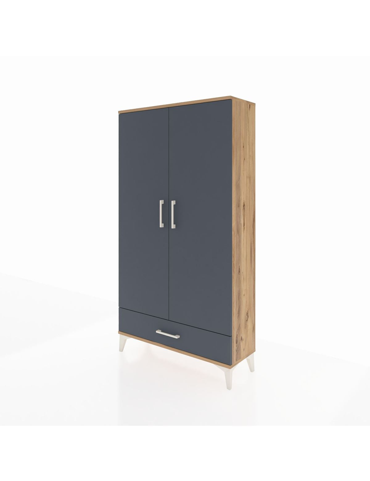 Arges Dolap 2 Raflı Tek Çekmeceli Tek Askılı 88x30x163 - S21M154V8A