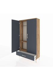 Arges Dolap 2 Raflı Tek Çekmeceli Tek Askılı 88x30x163 - S21M154V8A