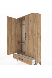 Arges Dolap 2 Raflı Tek Çekmeceli Tek Askılı 88x30x163 - S21M154V9A