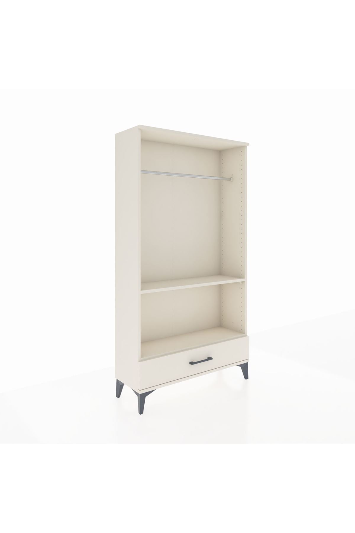 Arges Dolap 2 Raflı Tek Çekmeceli Tek Askılı 88x30x163 - S21M155V1A
