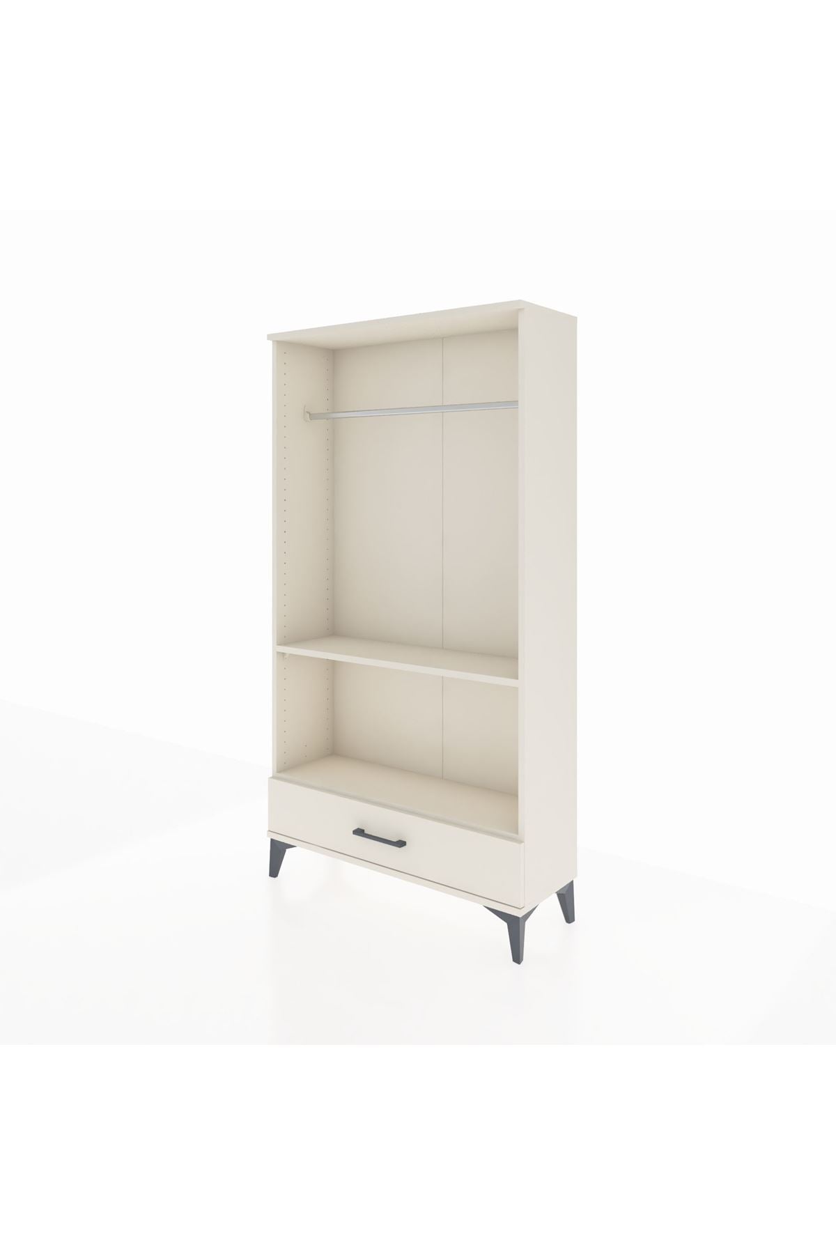 Arges Dolap 2 Raflı Tek Çekmeceli Tek Askılı 88x30x163 - S21M155V1A