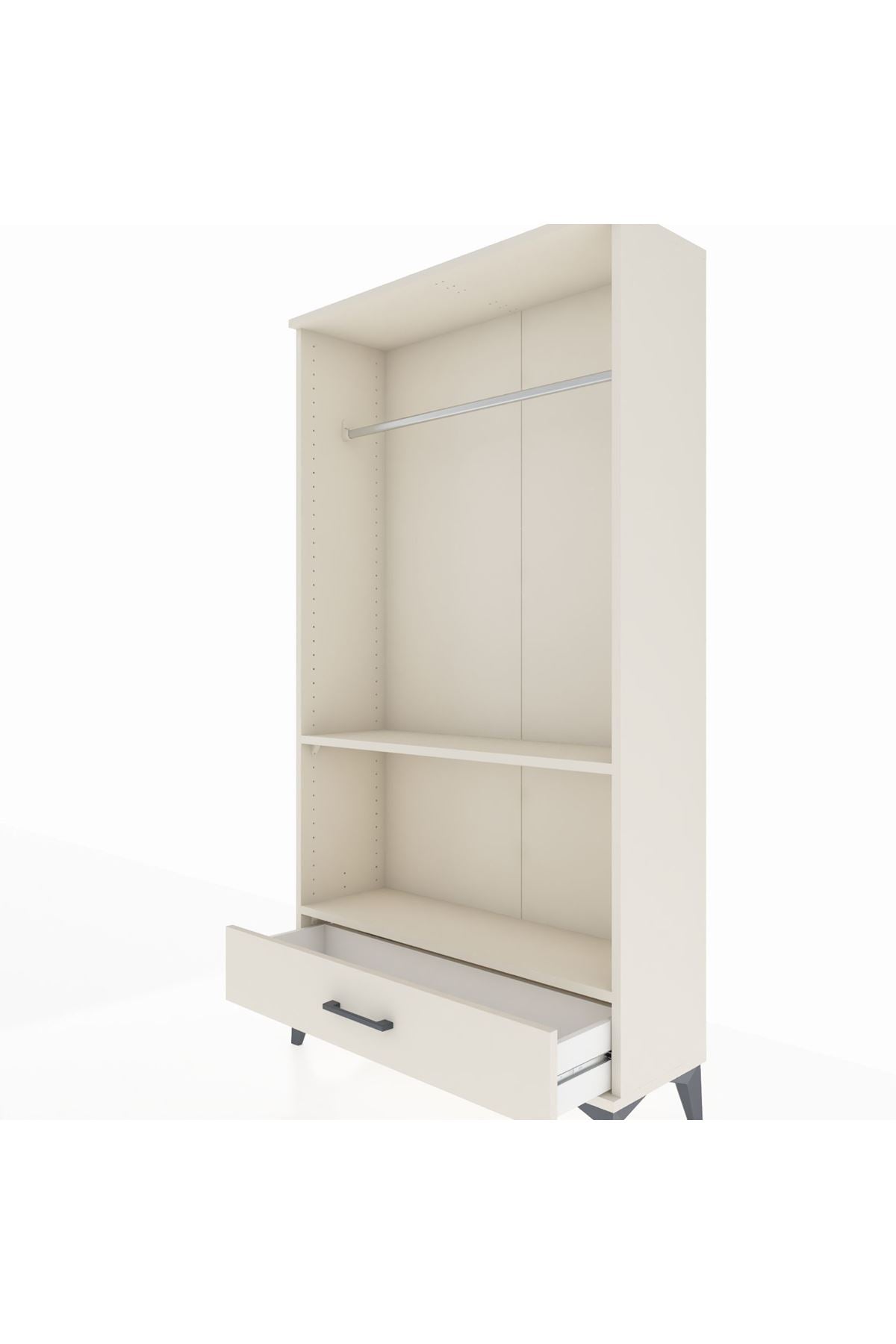 Arges Dolap 2 Raflı Tek Çekmeceli Tek Askılı 88x30x163 - S21M155V1A