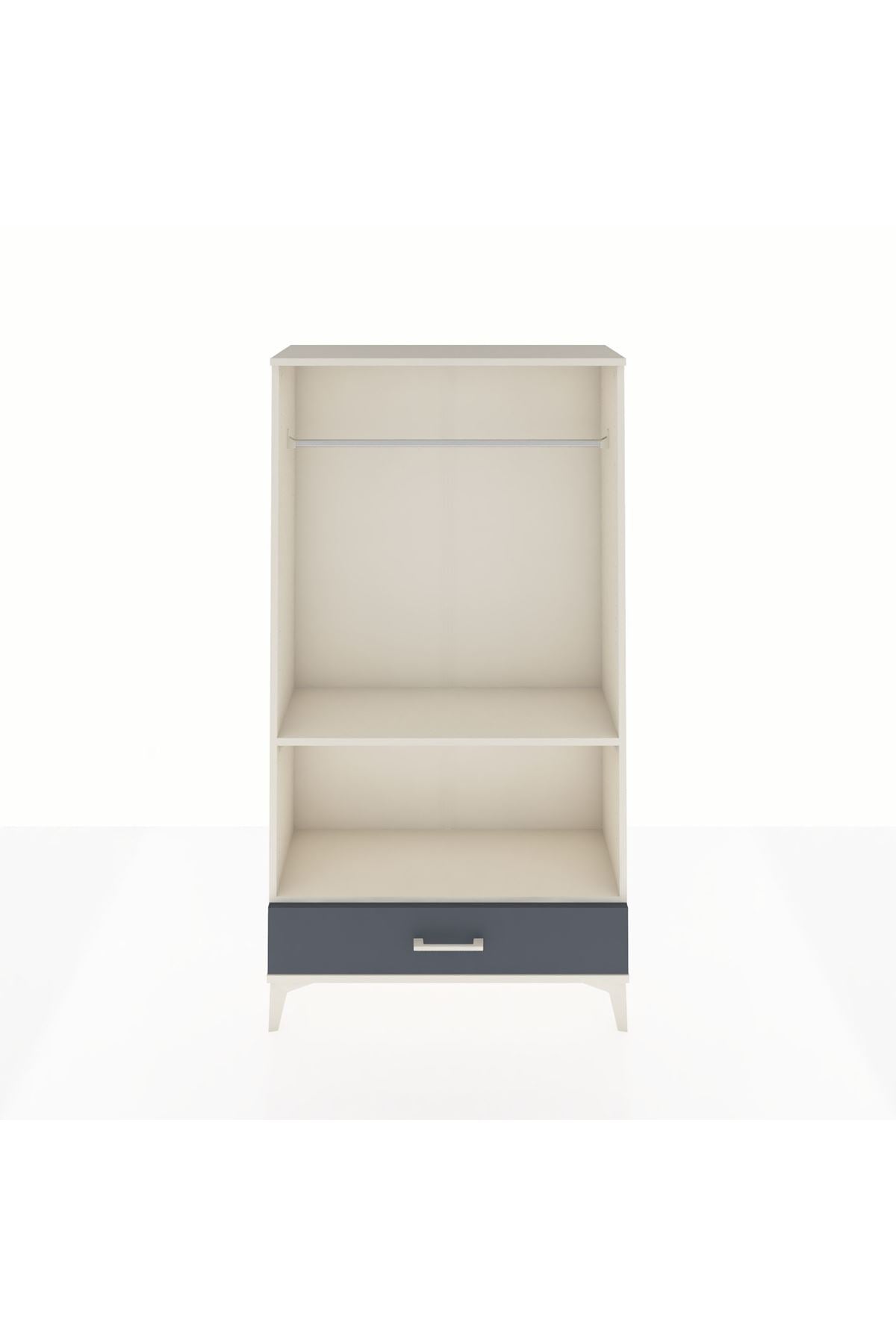 Arges Dolap 2 Raflı Tek Çekmeceli Tek Askılı 88x30x163 - S21M155V2A