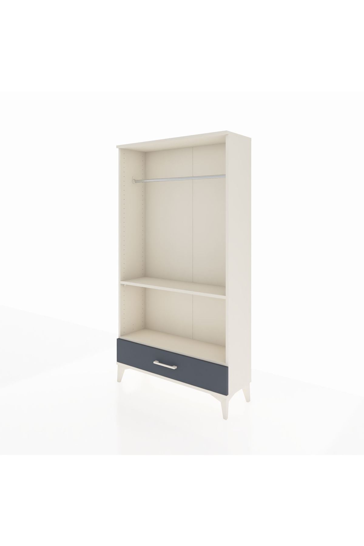 Arges Dolap 2 Raflı Tek Çekmeceli Tek Askılı 88x30x163 - S21M155V2A