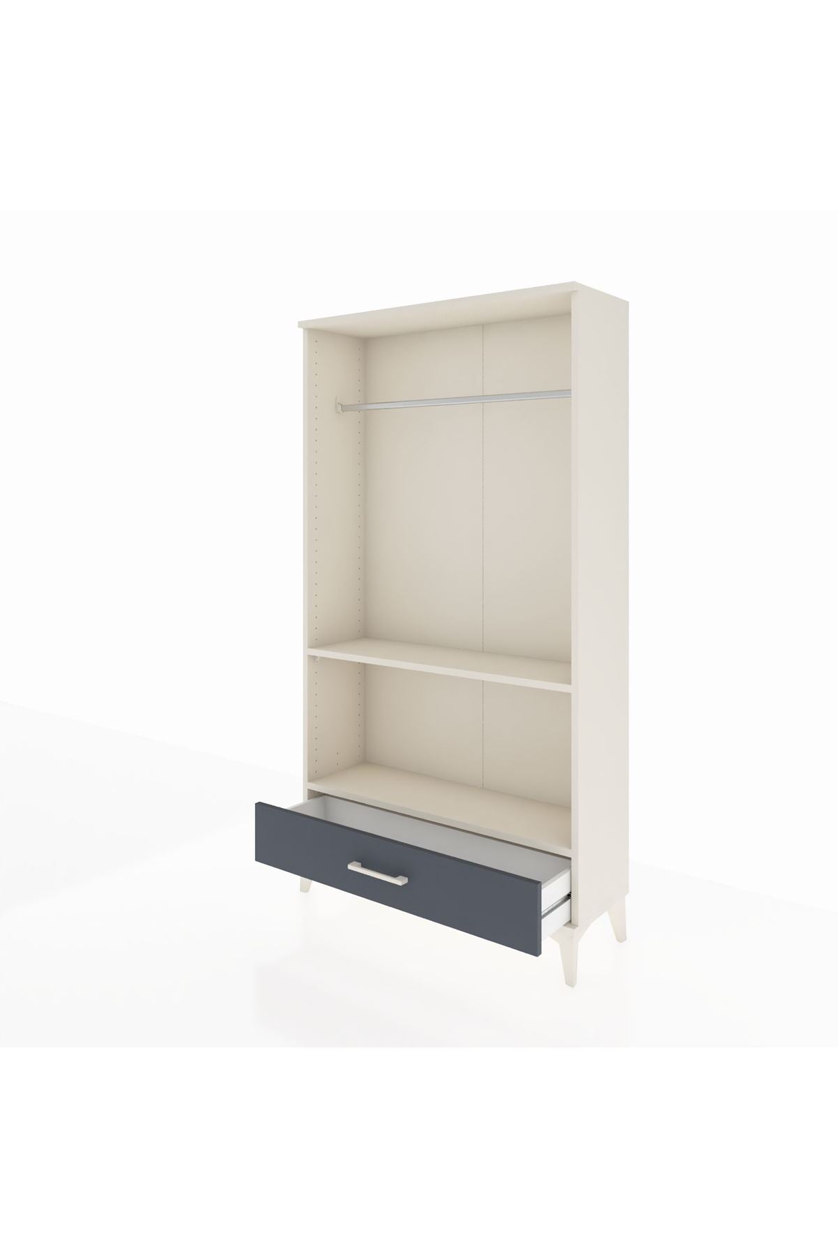 Arges Dolap 2 Raflı Tek Çekmeceli Tek Askılı 88x30x163 - S21M155V2A