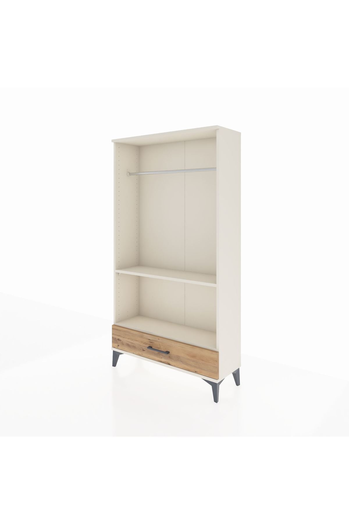 Arges Dolap 2 Raflı Tek Çekmeceli Tek Askılı 88x30x163 - S21M155V3A