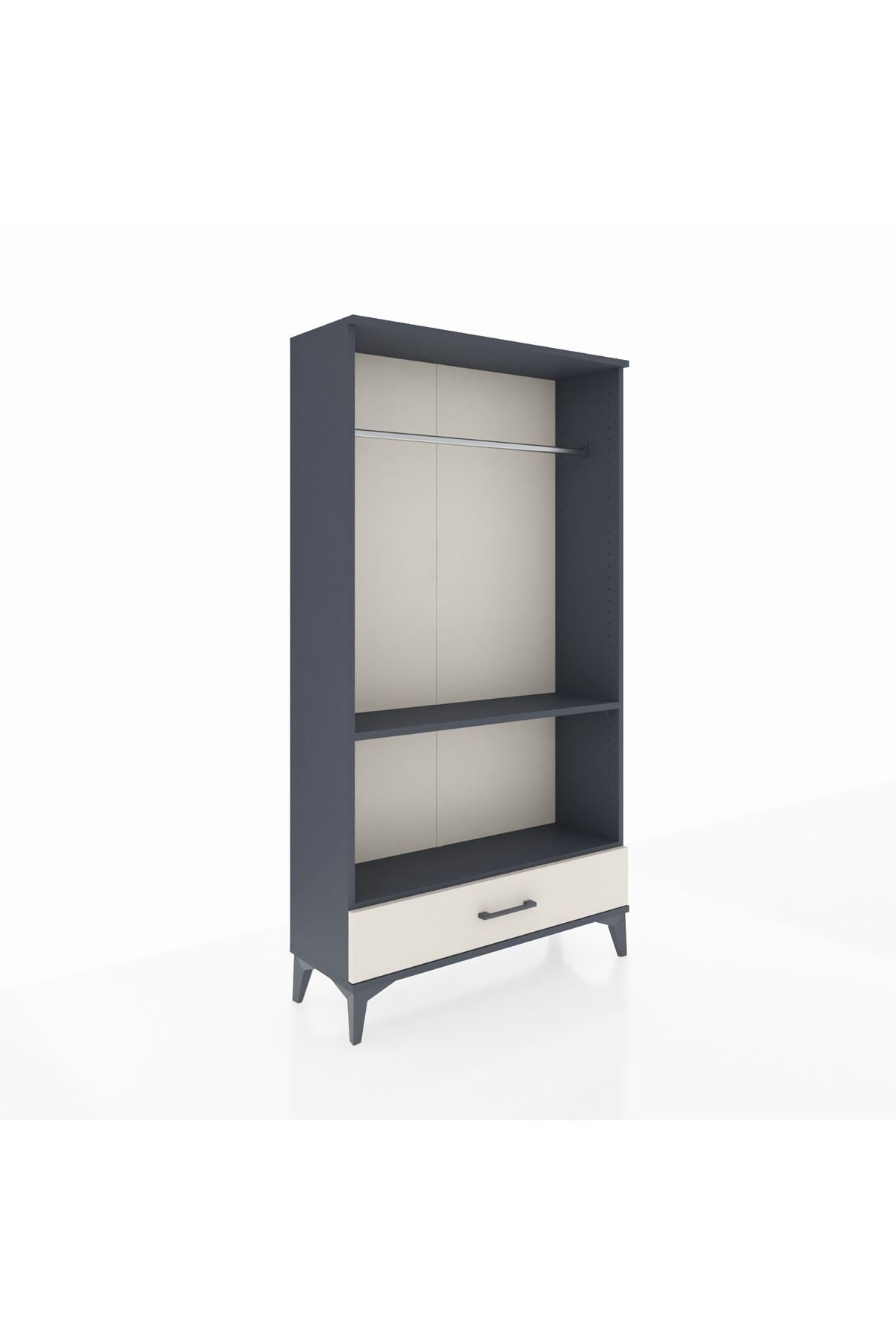 Arges Dolap 2 Raflı Tek Çekmeceli Tek Askılı 88x30x163 - S21M155V4A