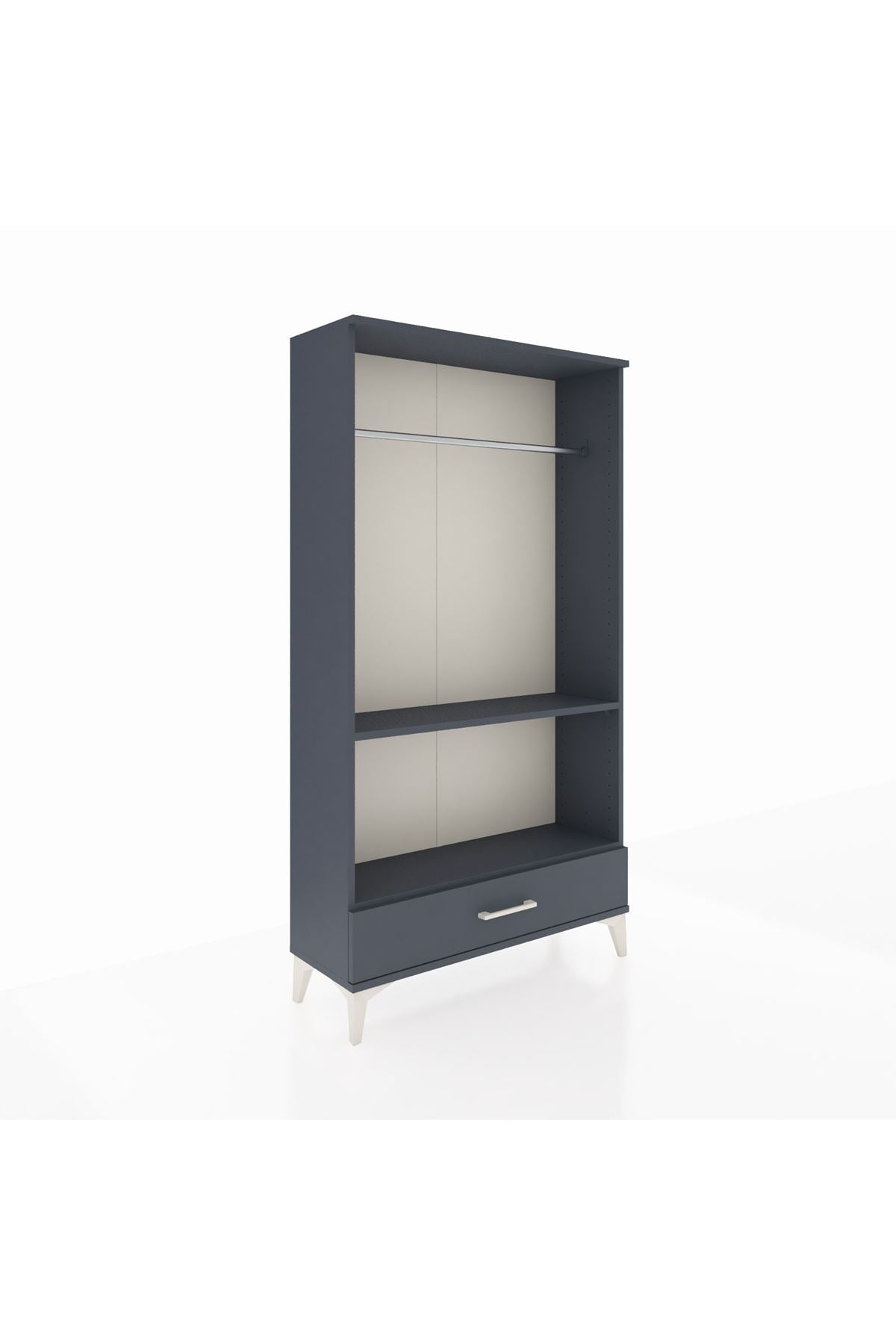 Arges Dolap 2 Raflı Tek Çekmeceli Tek Askılı 88x30x163 - S21M155V5A