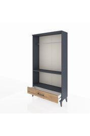 Arges Dolap 2 Raflı Tek Çekmeceli Tek Askılı 88x30x163 - S21M155V6A
