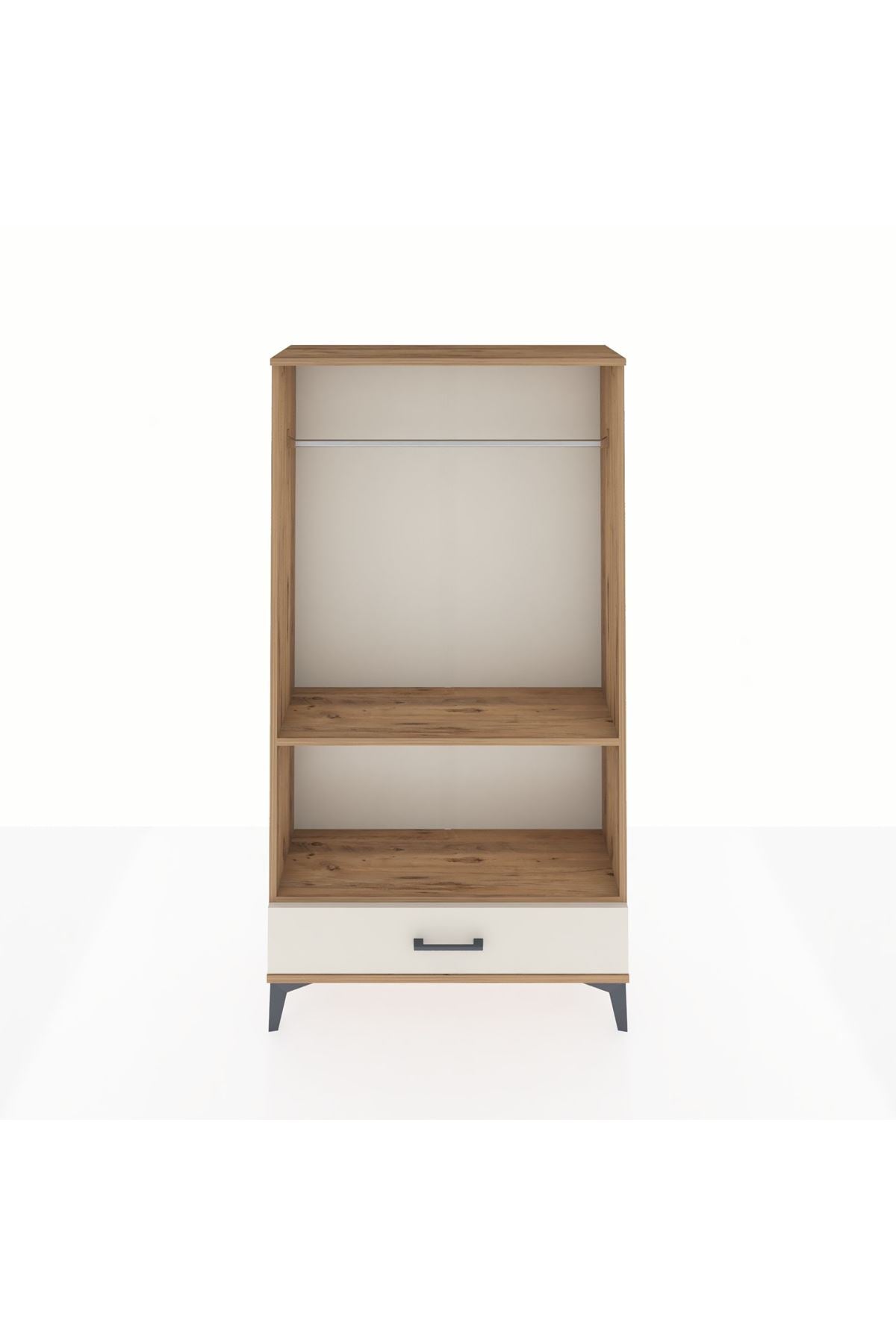 Arges Dolap 2 Raflı Tek Çekmeceli Tek Askılı 88x30x163 - S21M155V7A