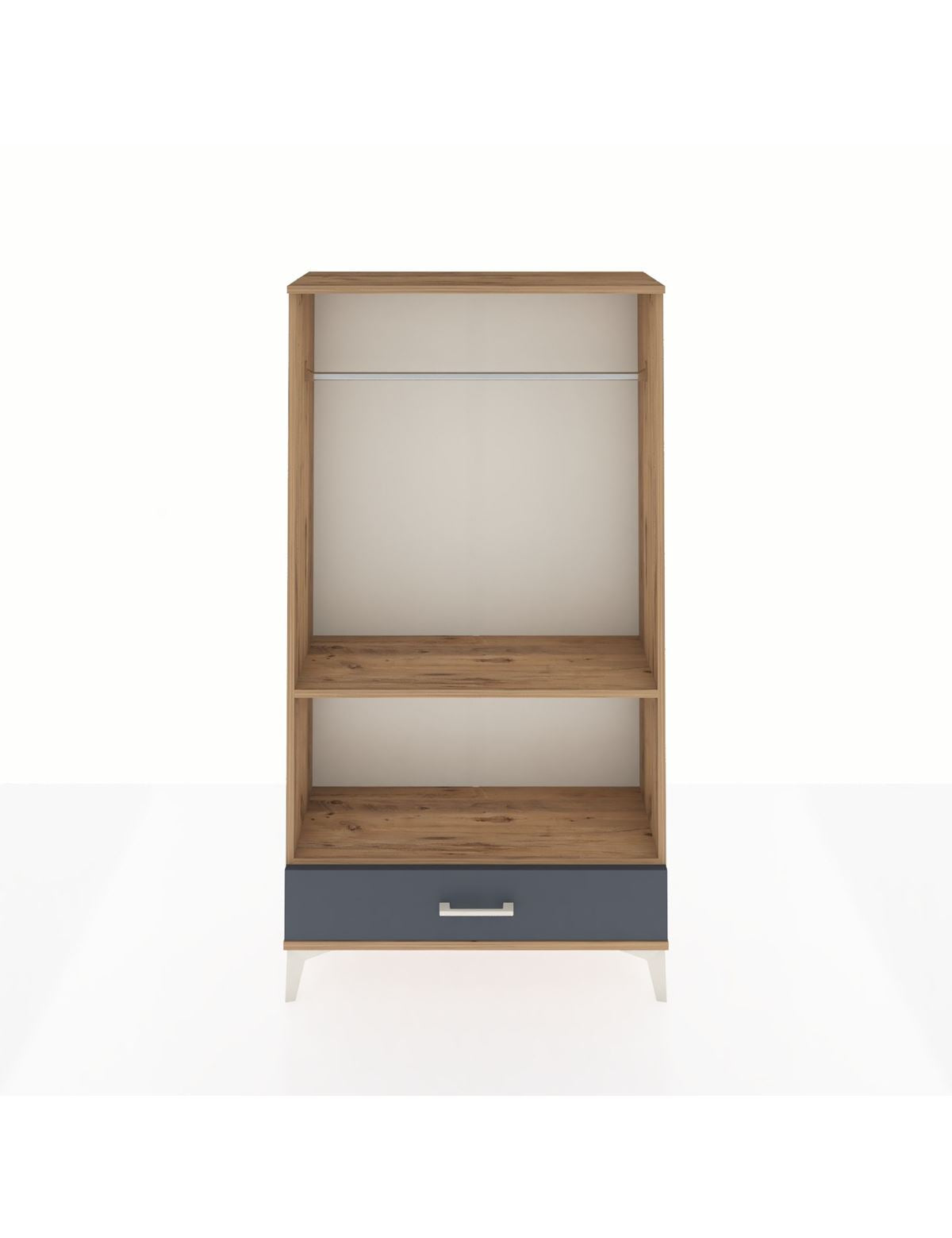 Arges Dolap 2 Raflı Tek Çekmeceli Tek Askılı 88x30x163 - S21M155V8A