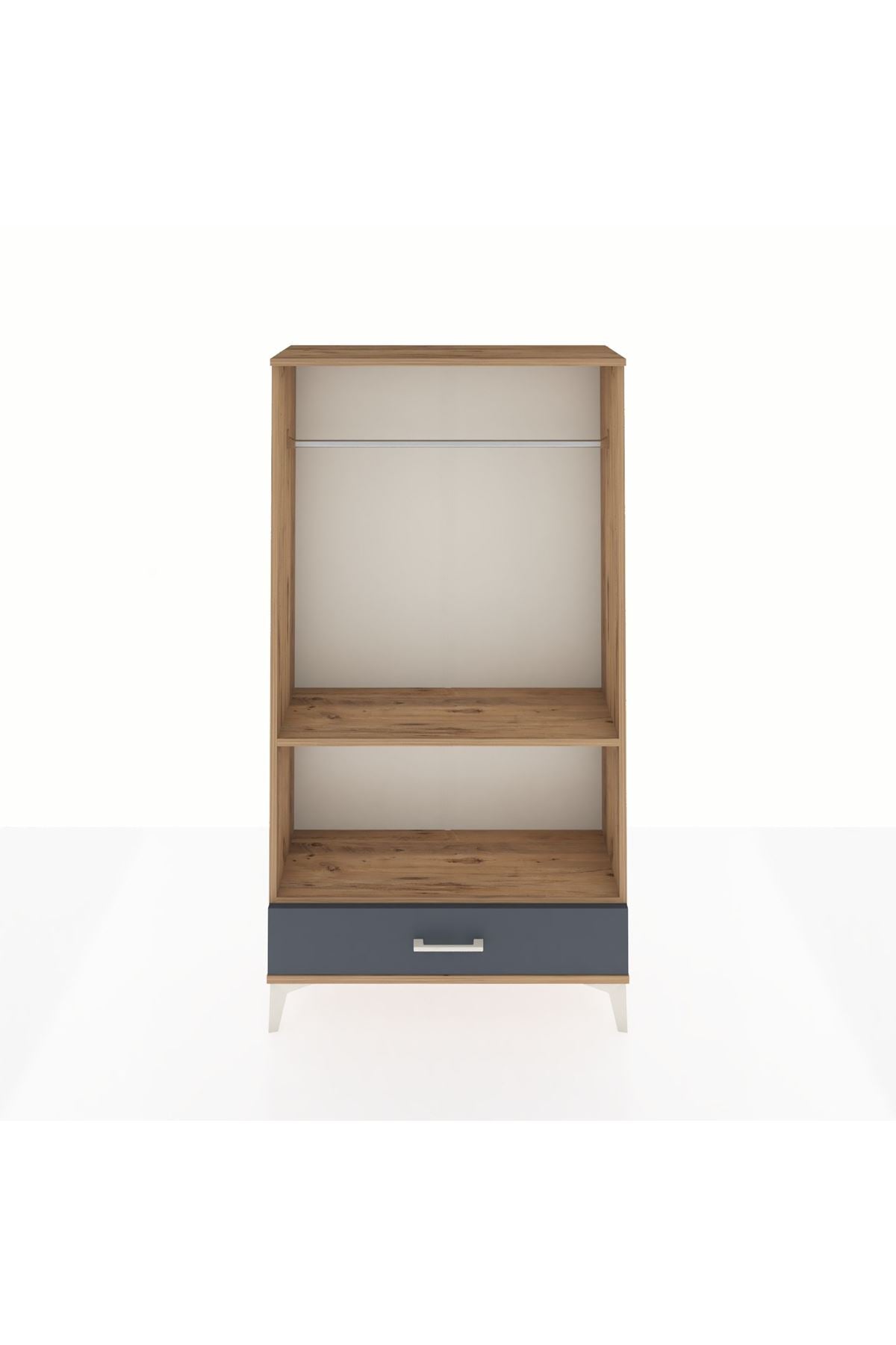 Arges Dolap 2 Raflı Tek Çekmeceli Tek Askılı 88x30x163 - S21M155V8A