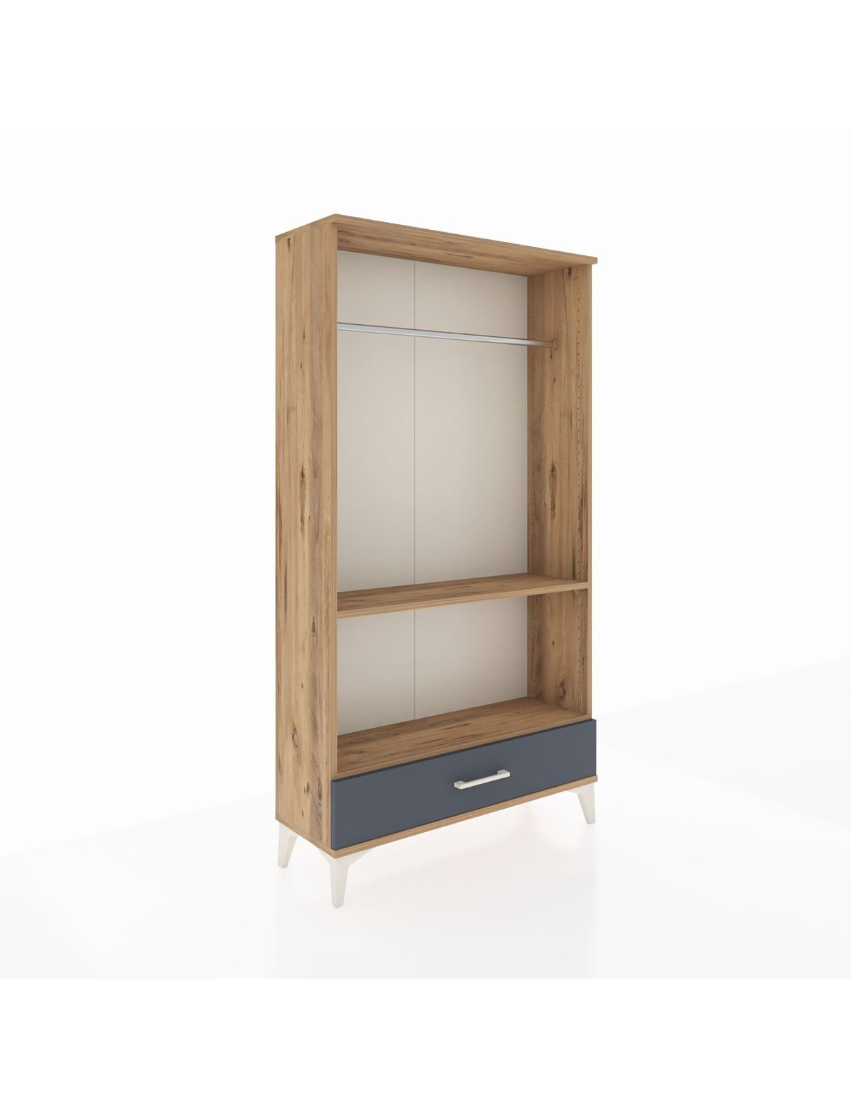 Arges Dolap 2 Raflı Tek Çekmeceli Tek Askılı 88x30x163 - S21M155V8A