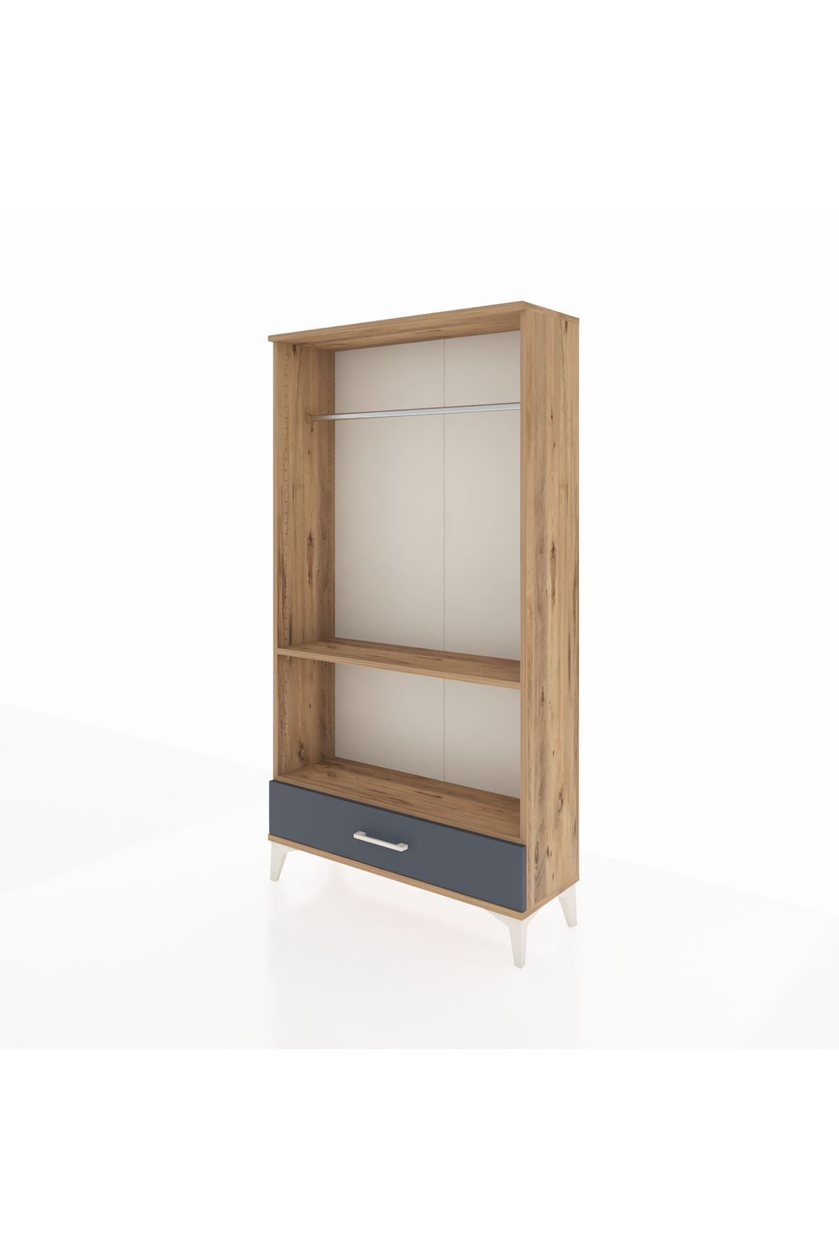 Arges Dolap 2 Raflı Tek Çekmeceli Tek Askılı 88x30x163 - S21M155V8A