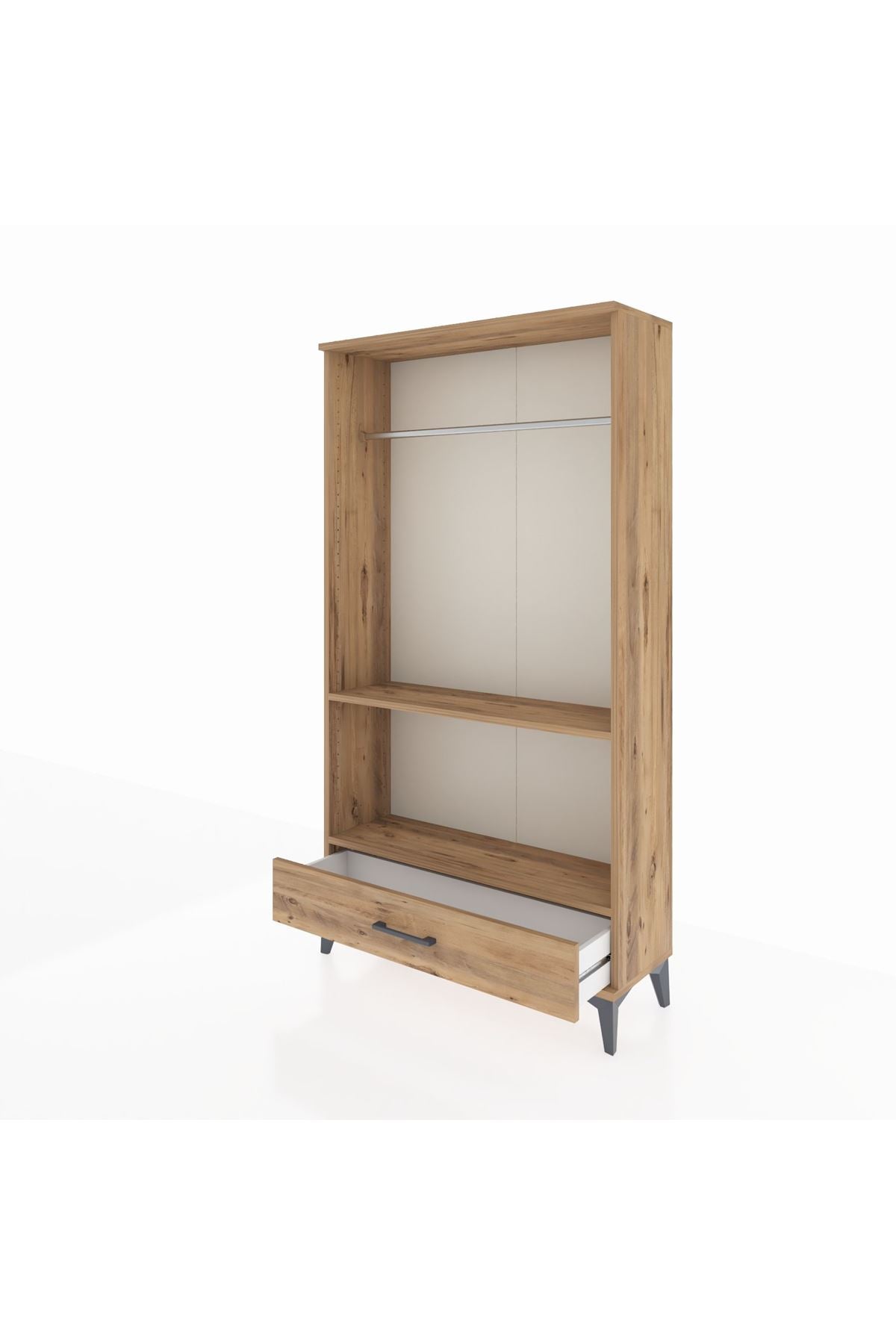 Arges Dolap 2 Raflı Tek Çekmeceli Tek Askılı 88x30x163 - S21M155V9A