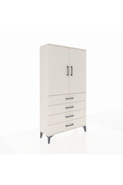 Arges Dolap 3 Raflı 4 Çekmeceli 2 Kapaklı 88x30x163 - S21M156V1A