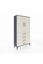 Arges Dolap 3 Raflı 4 Çekmeceli 2 Kapaklı 88x30x163 - S21M156V4A