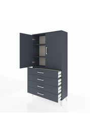 Arges Dolap 3 Raflı 4 Çekmeceli 2 Kapaklı 88x30x163 - S21M156V5A