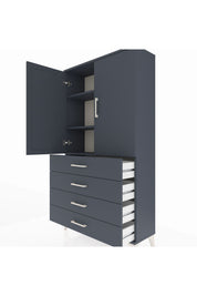 Arges Dolap 3 Raflı 4 Çekmeceli 2 Kapaklı 88x30x163 - S21M156V5A