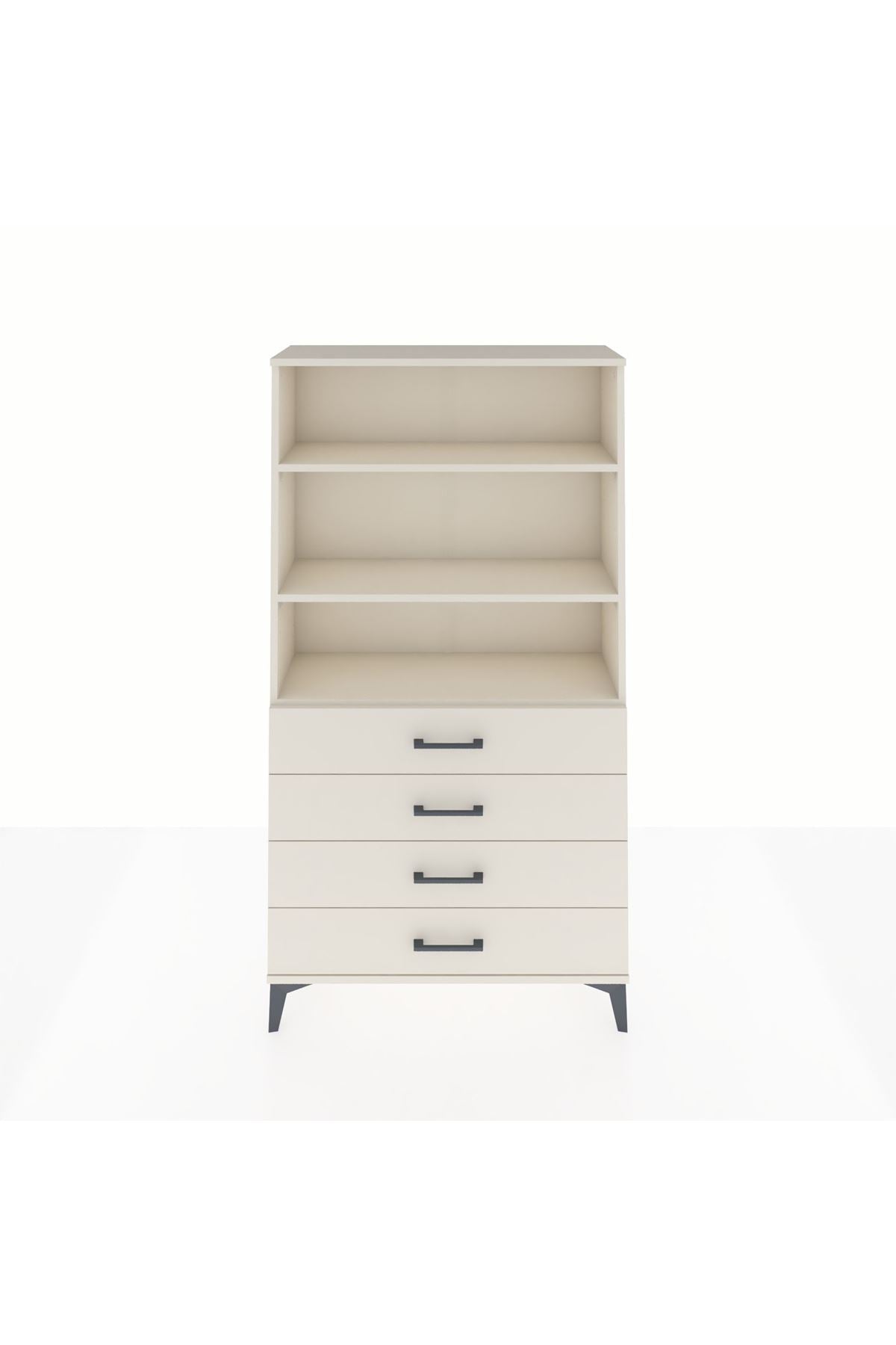 Arges Dolap 3 Raflı 4 Çekmeceli 88x30x163 - S21M157V1A