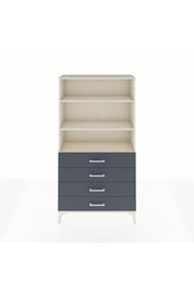Arges Dolap 3 Raflı 4 Çekmeceli 88x30x163 - S21M157V2A