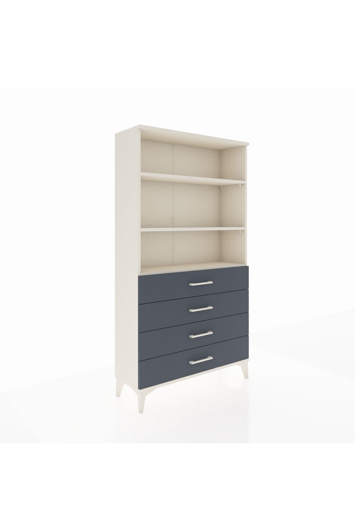 Arges Dolap 3 Raflı 4 Çekmeceli 88x30x163 - S21M157V2A