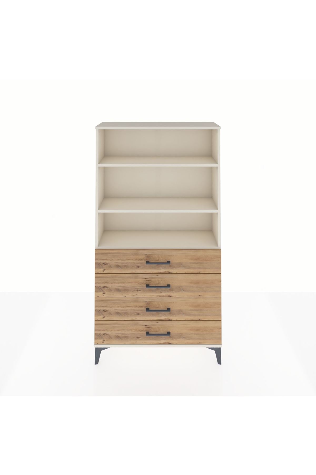 Arges Dolap 3 Raflı 4 Çekmeceli 88x30x163 - S21M157V3A