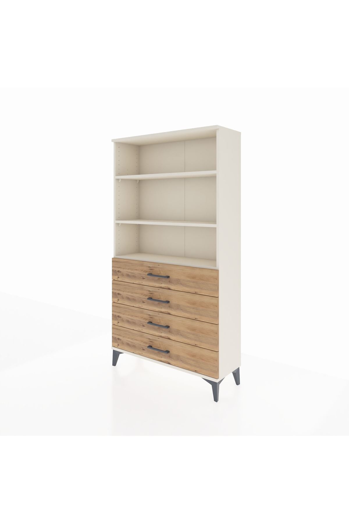 Arges Dolap 3 Raflı 4 Çekmeceli 88x30x163 - S21M157V3A
